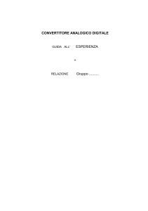 CONVERTITORE ANALOGICO DIGITALE