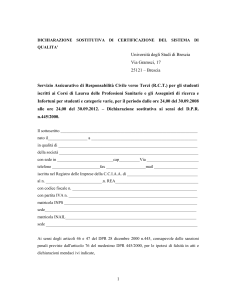 Dichiarazione Sostitutiva Certificazione Qualità Brescia