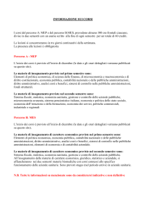 informazione sui corsi - Dipartimento di Economia e Diritto