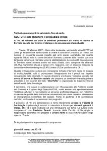 Comunicato stampa - Università di Trento