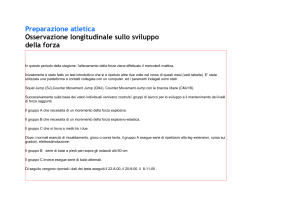 Preparazione atleticaOsservazione longitudinale