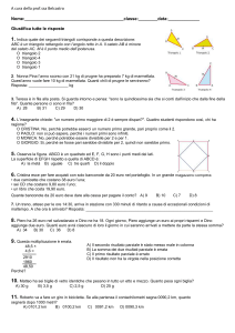 A cura della prof.ssa Belcastro Nome: :________data:______ G