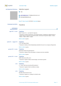 Europass CV - Legnani Traduzioni