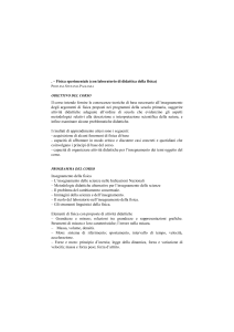 Fisica sperimentale (con laboratorio di didattica della fisica)