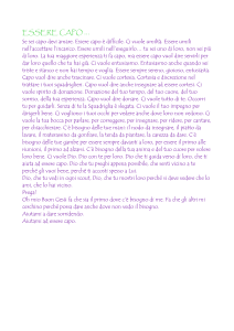ESSERE CAPO Se sei capo devi amare. Essere capo è difficile