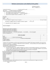 Richiesta autorizzazione uscita didattica/visita guidata