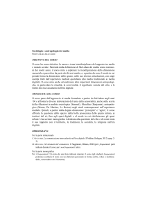 Sociologia e antropologia dei media