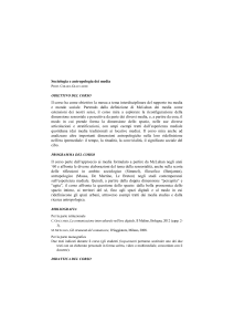 Sociologia e antropologia dei media