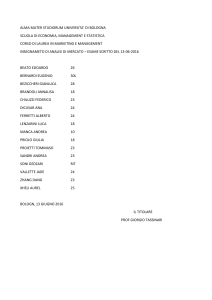 Risultati Tassinari 10-06-2016