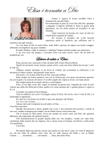 Elisa è tornata a Dio