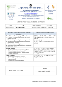 attività consigliata per il recupero
