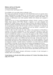 Bibbia nell`ora di filosofia di Giovanni Santambrogio in “Il Sole 24