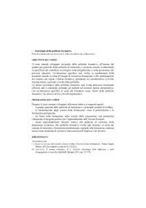 Sociologia delle politiche formative