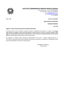 Circ. 30. Riunioni del gruppo di sostegno