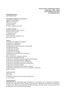 Classe II B Liceo delle Scienze Umane Programma svolto – latino