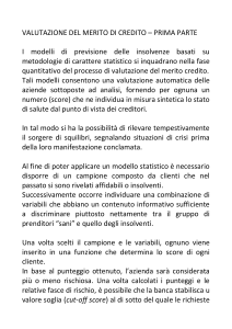 La valutazione del merito di credito 1