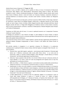 Curriculum Vitae - Andrea Sirianni Curriculum Vitae
