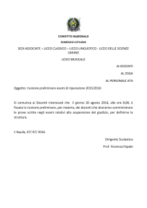 iunione preliminare - "D.Cotugno" L`Aquila