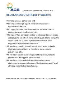 REGOLAMENTO ASTA per i venditori