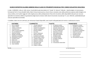 ammissione alunni strumento musicale 2015 16