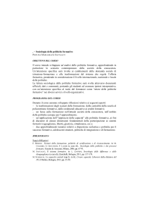 Sociologia delle politiche formative