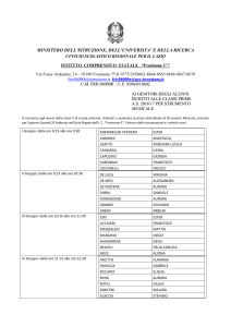 comunicazione orari prova attitudinale