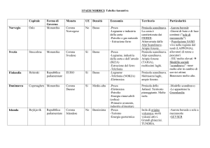 I PAESI NORDICI - tabella riassuntiva IIA