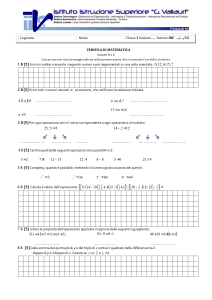 verifica sugli Insiemi numerici N e Z