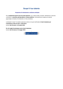Scopri il tuo talento