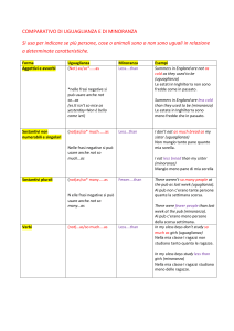 comparativi uguaglianza e minoranza