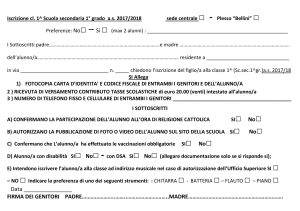 promemoria iscrizione scuola secondaria 1^ grado