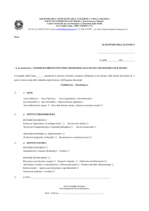 Consiglio di orientamento classi terze medie
