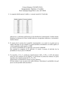 prova luglio statistica 5