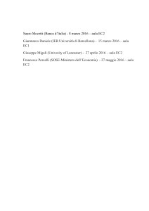 Sauro Mocetti (Banca d`Italia) - 8 marzo 2016 – aula EC2 Gianmarco