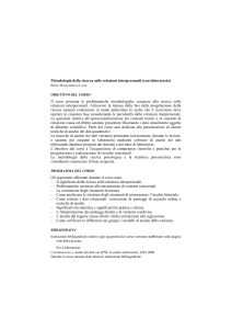 Metodologia della ricerca sulle relazioni interpersonali (con