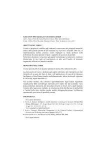 Laboratorio Informatico per le decisioni aziendali
