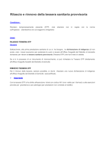 Rilascio e rinnovo della tessera sanitaria provvisoria