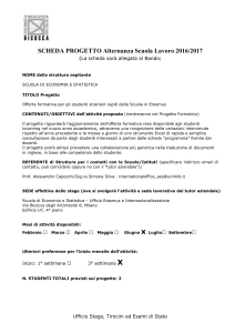 offerta formativa per gli studenti stranieri ospiti della scuola