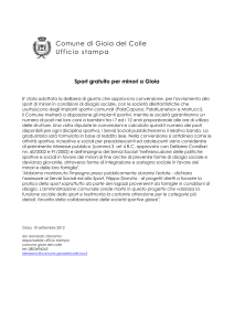 Sport gratuito per minori a Gioia