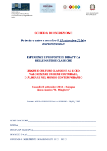 scheda di iscrizione