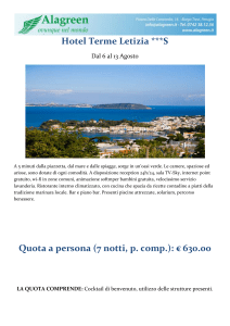 Quota a persona (7 notti, p. comp.)