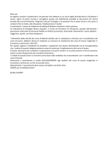 Istruzioni per la rilevazione