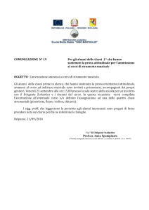 convocazione alunni ammessi ai corsi di strumento musicale