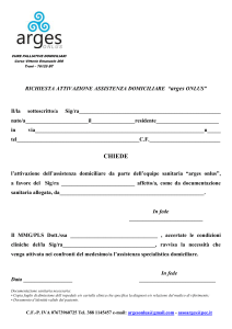 CURE PALLIATIVE DOMICILIARI Corso Vittorio Emanuele 208