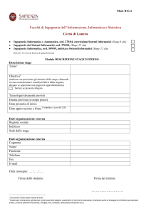 Corso di Laurea - Ingegneria Informatica
