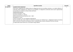 Codice Specifiche tecniche Quantità DL 2101T70 ALIMENTATORE