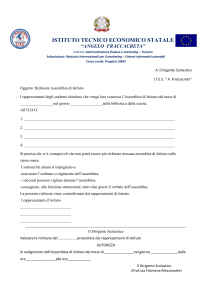 Richiesta Assemblea Istituto Fraccacreta: Modulo Studenti