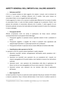 aspetti generali dell`imposta sul valore aggiunto