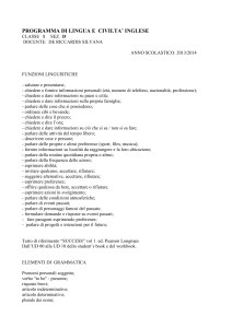 programma di lingua e civilta` inglese
