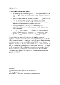 In ogni frase inserisci ne, né o n`è